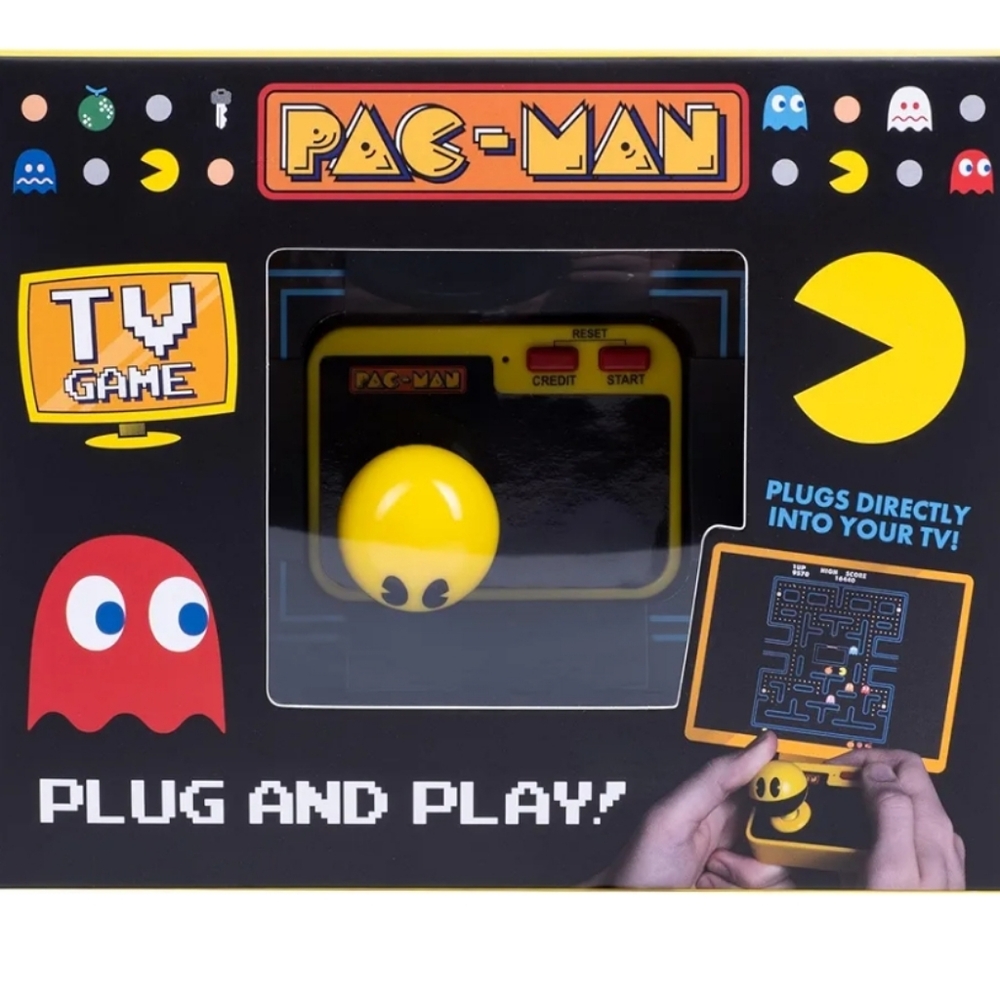 NEW/BOX-Pac-Man Plug & Play-Retro Gaming Console with Wireless Controller